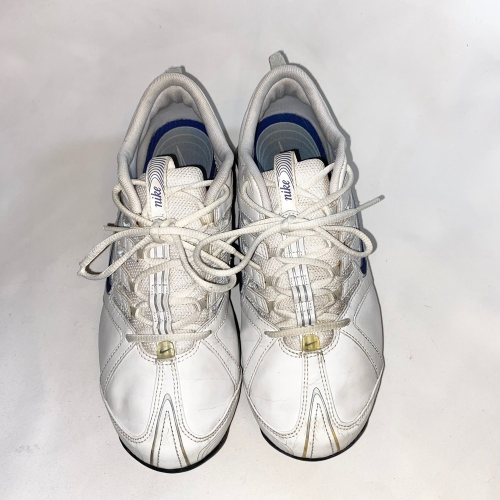 Nike Shox VT White Metallic Silver Blue Womens Running Shoes 312756-141 Size 8 - Picture 5 of 16